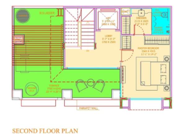  sports city villas Floor Plan Second Floor Plan