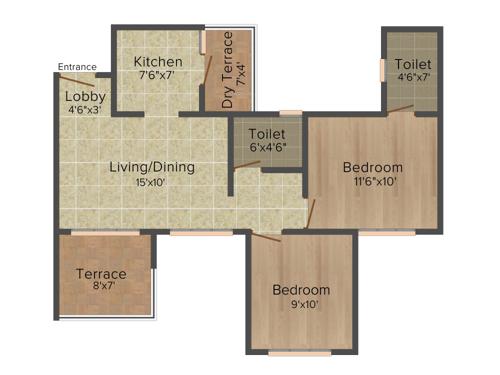 Mittal Sun Exotica (2BHK+2T (793 sq ft) 793 sq ft) Mittal Sun Exotica (2BHK+2T (793 sq ft) 793 sq ft)