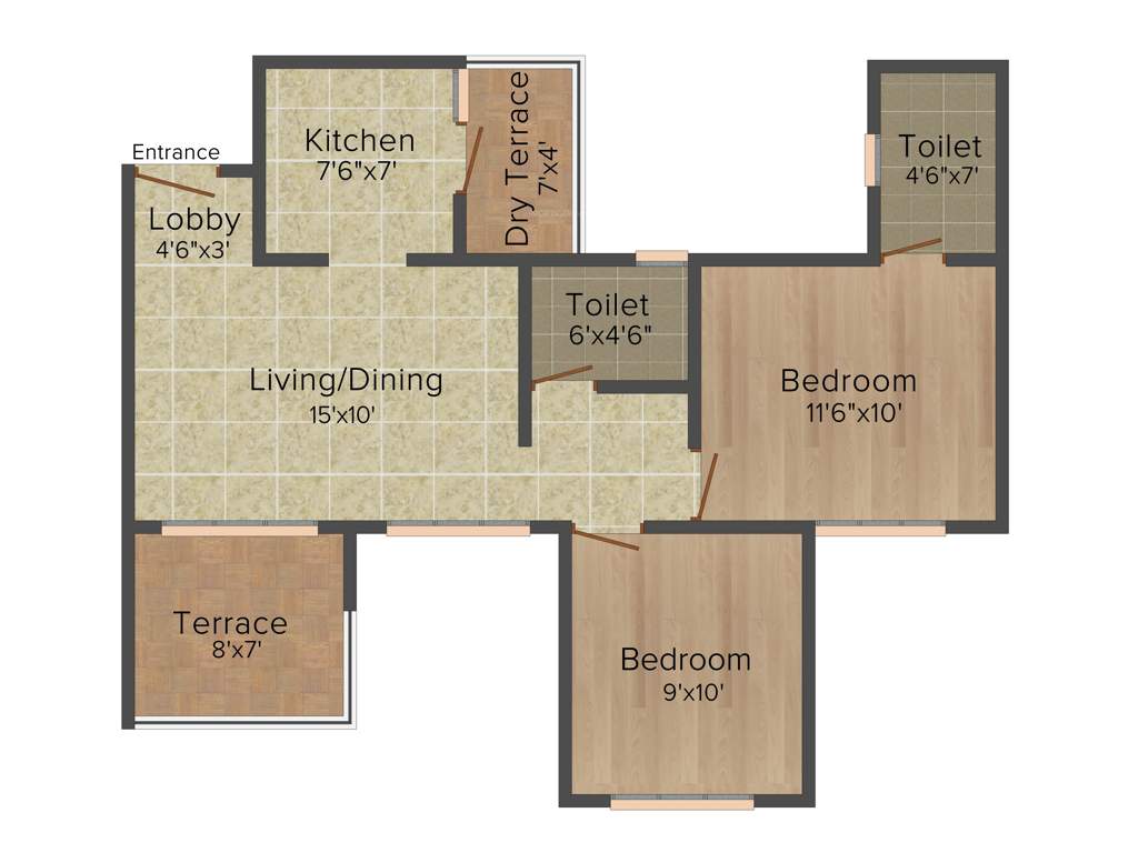 Mittal Sun Exotica (2BHK+2T (793 sq ft) 793 sq ft)