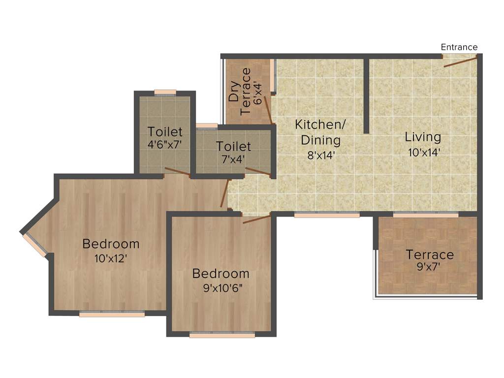 Mittal Sun Exotica (2BHK+2T (854 sq ft) 854 sq ft)