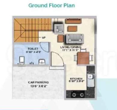 orange county villas Floor Plan Ground Floor Plan