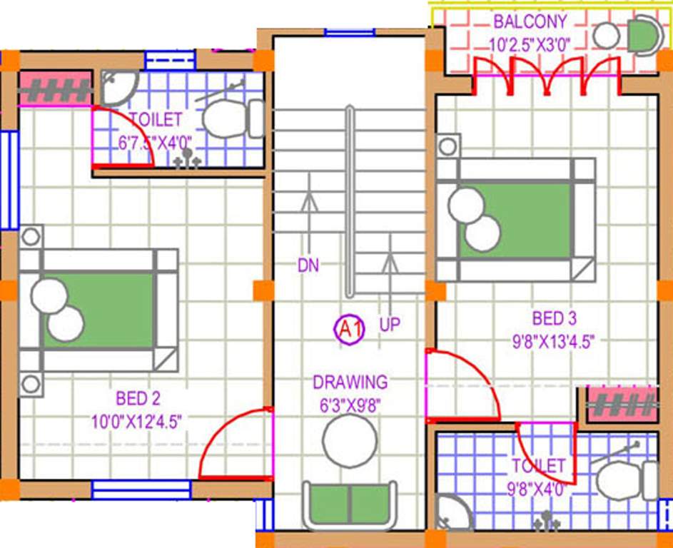 Vismaya Floy (3BHK+3T (1,225 sq ft) 1225 sq ft)