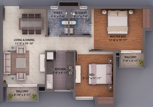 Umang Winter Hills (2BHK+2T (1,245 sq ft) 1245 sq ft) Umang Winter Hills (2BHK+2T (1,245 sq ft) 1245 sq ft)