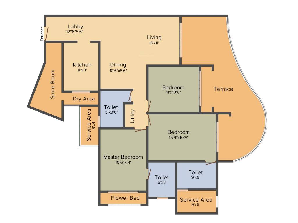 Mohan Altezza (3BHK+3T (2,460 sq ft) 2460 sq ft)