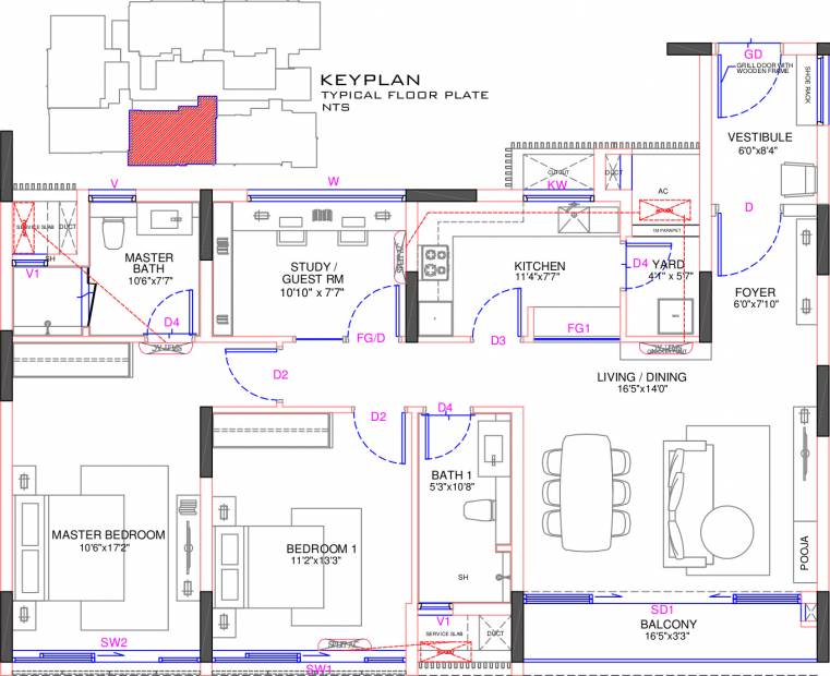 Olympia Jayanthi Residences (3BHK+2T (1,531 sq ft) 1531 sq ft)
