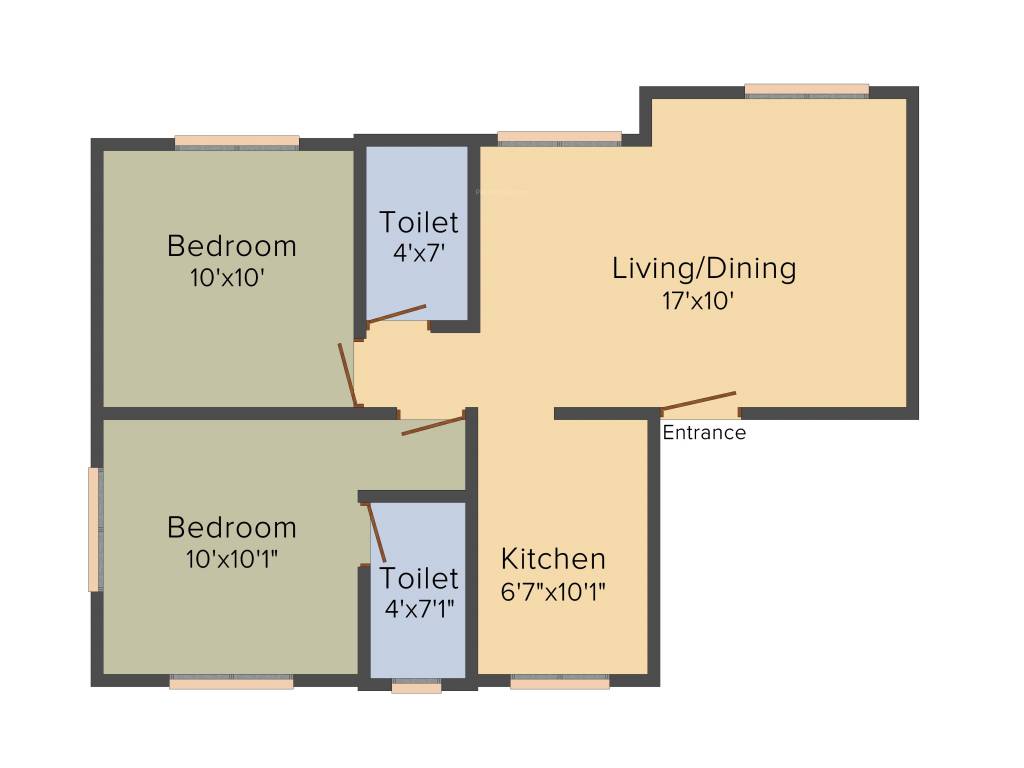 Uniplus Palms (2BHK+2T (768 sq ft) 768 sq ft) Uniplus Palms (2BHK+2T (768 sq ft) 768 sq ft)