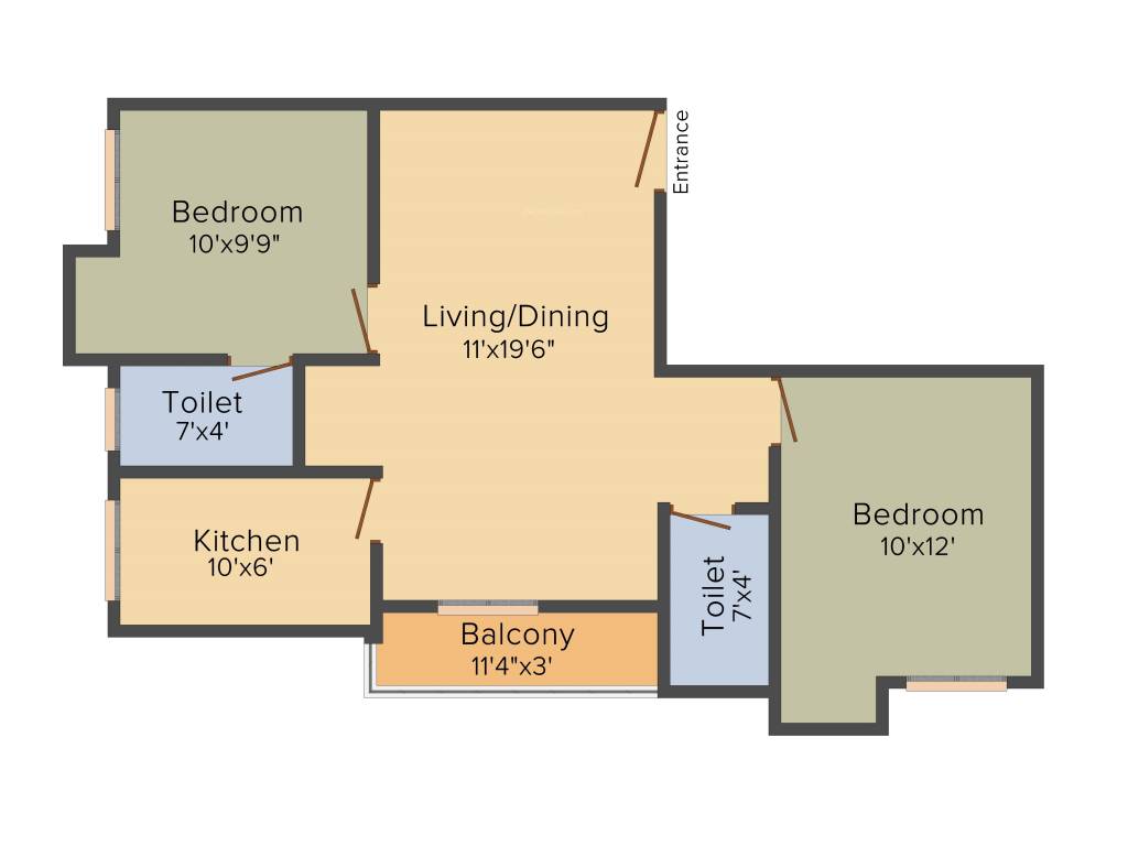 Uniplus Palms (2BHK+2T (876 sq ft) Pooja Room 876 sq ft) Uniplus Palms (2BHK+2T (876 sq ft) Pooja Room 876 sq ft)