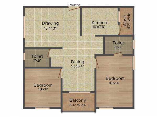 SK Daisy (2BHK+2T (1,105 sq ft) 1105 sq ft) SK Daisy (2BHK+2T (1,105 sq ft) 1105 sq ft)