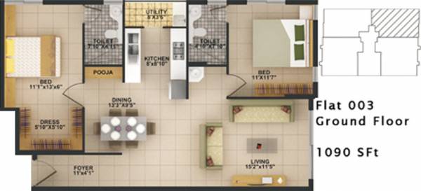 floorPlan of Reliance Pinnacle