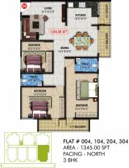 NCN Crystal (3BHK+2T (1,345 sq ft) 1345 sq ft) NCN Crystal (3BHK+2T (1,345 sq ft) 1345 sq ft)