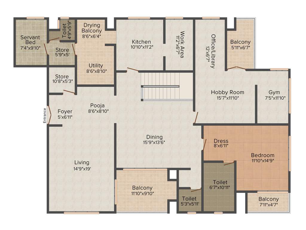 Anzera Calypso (4BHK+4T (5,500 sq ft) 5500 sq ft)