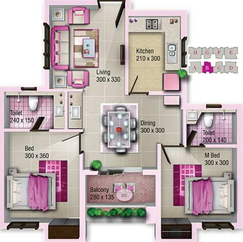 Jewel Capital (2BHK+2T (920 sq ft) 920 sq ft) Jewel Capital (2BHK+2T (920 sq ft) 920 sq ft)