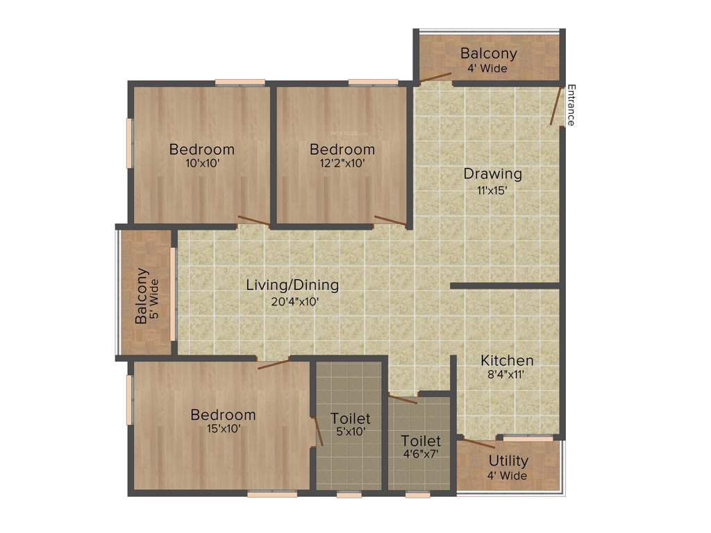NCN Platina (3BHK+2T (1,409 sq ft) 1409 sq ft)