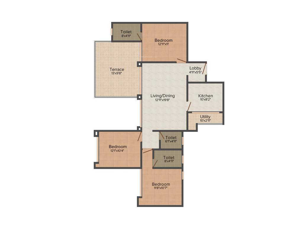 Vasudha Etasha (3BHK+3T (1,736 sq ft) 1736 sq ft)