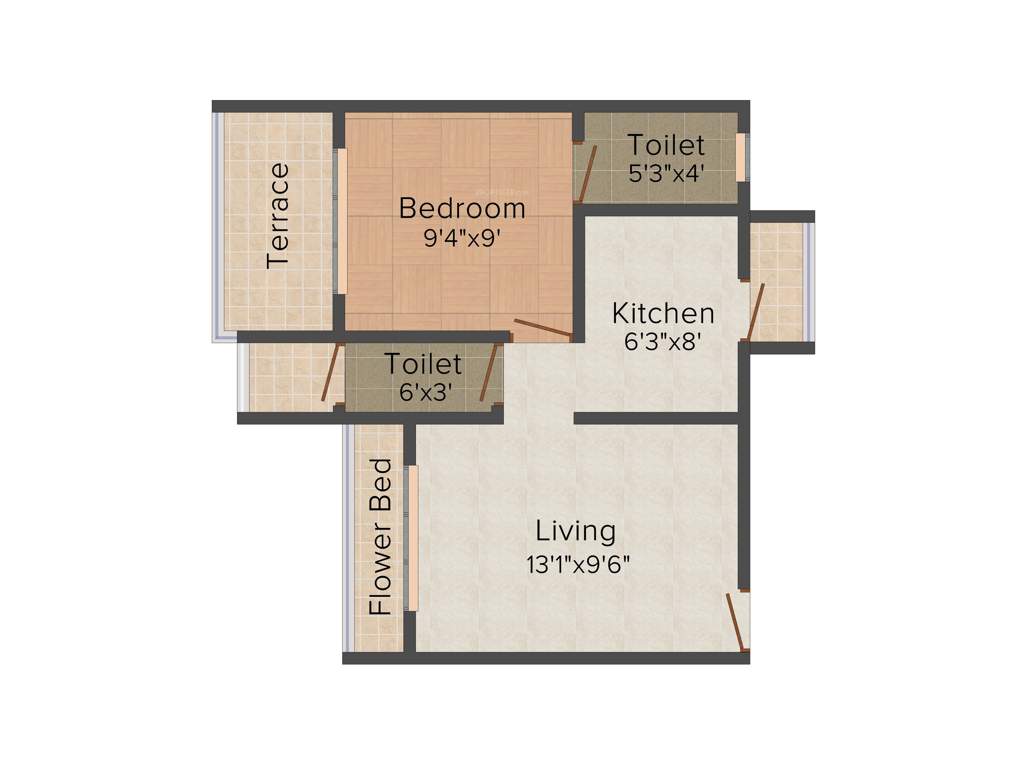 Skyline Skyline Residency (1BHK+1T (650 sq ft) 650 sq ft)