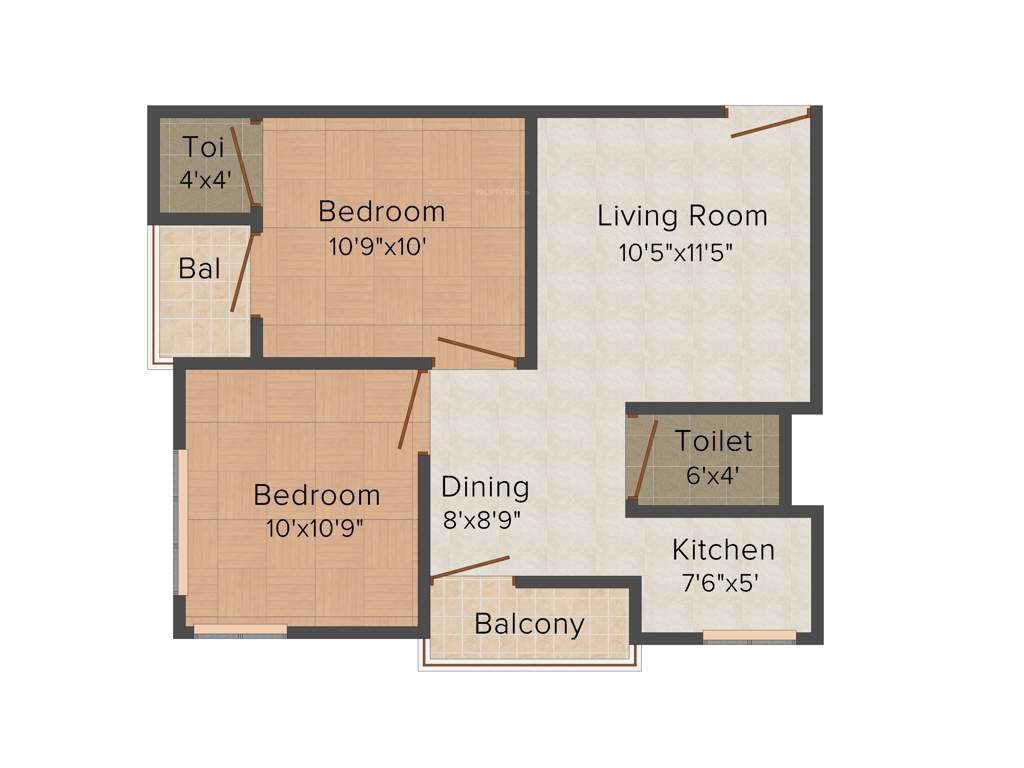 Sweet Sarovar Residency (2BHK+2T (840 sq ft) 840 sq ft)