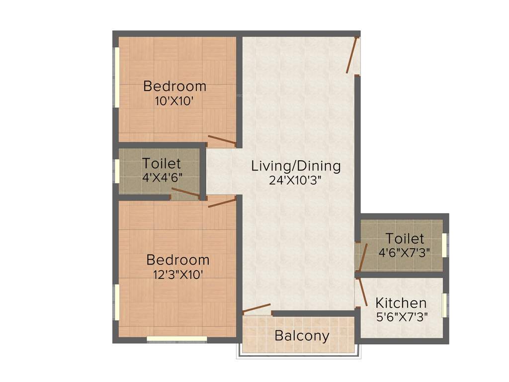 Sweet Sarovar Residency (2BHK+2T (920 sq ft) 920 sq ft)