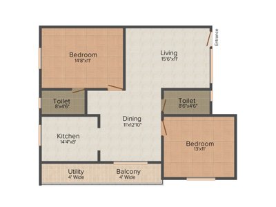 Parthu Hallmark (2BHK+2T (1,220 sq ft) 1220 sq ft) Parthu Hallmark (2BHK+2T (1,220 sq ft) 1220 sq ft)