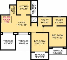 Waghere Rajveer Nucleus (2BHK+2T (1,000 sq ft) 1000 sq ft)