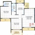 Floor Plan (2BHK+2T (1,050 sq ft) 1050 sq ft) Mauli Enterprises Krupa Floor Plan (2BHK+2T (1,050 sq ft) 1050 sq ft)