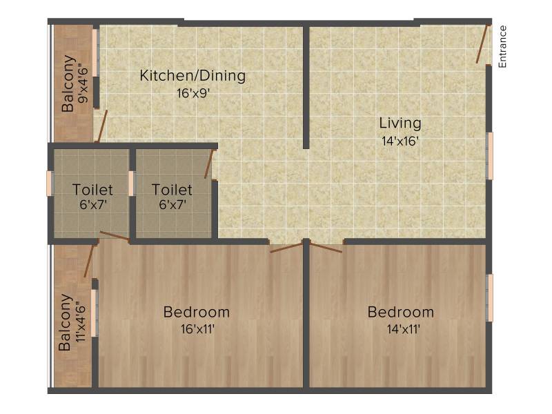 S And S Srikanth Enclave (2BHK+2T (1,150 sq ft) 1150 sq ft)