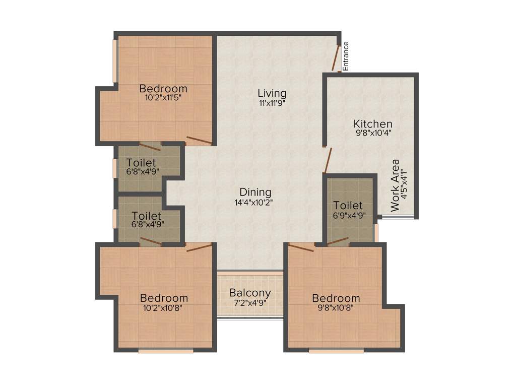 Gokulam Akila And Akula (3BHK+3T (1,218 sq ft) 1218 sq ft)