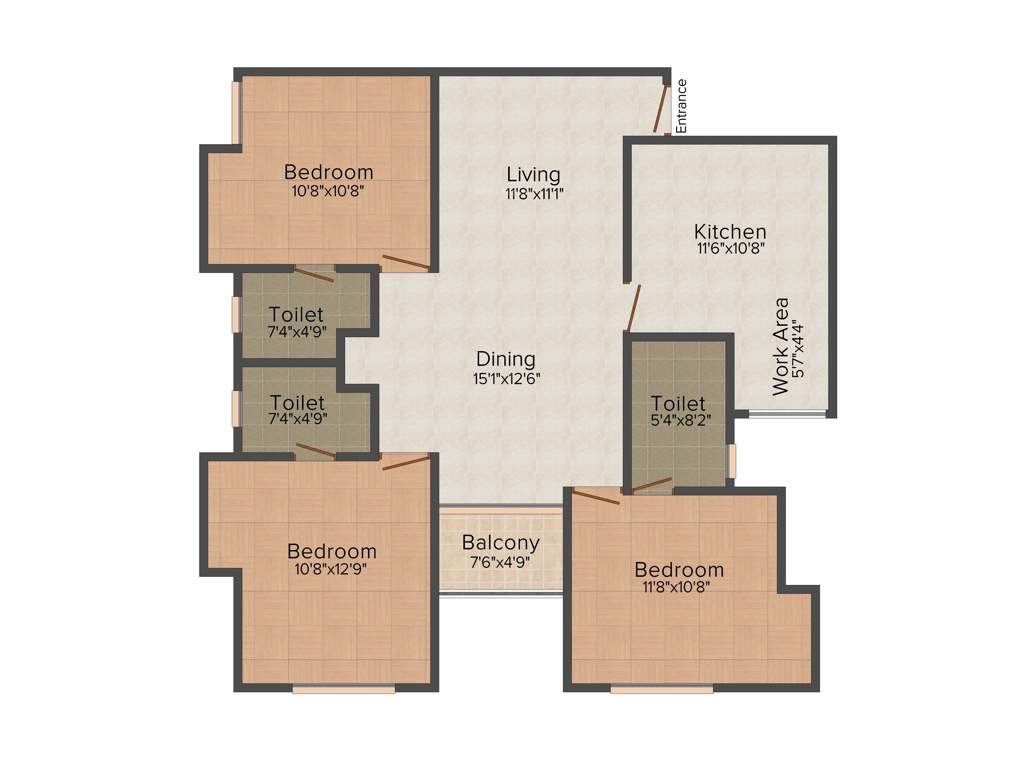 Gokulam Akila And Akula (3BHK+3T (1,359 sq ft) 1359 sq ft)