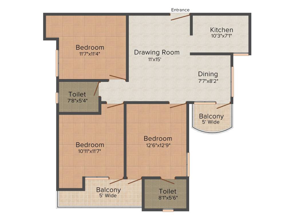 Oxirich New Delhi Extension (3BHK+2T (1,326 sq ft) 1326 sq ft) Oxirich New Delhi Extension (3BHK+2T (1,326 sq ft) 1326 sq ft)