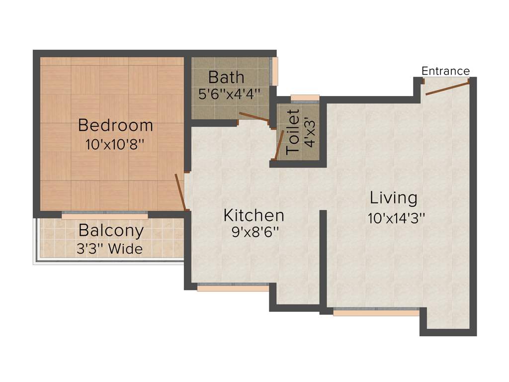 Meghaswana Bhakti Mystique (1BHK+2T (552 sq ft) 552 sq ft)
