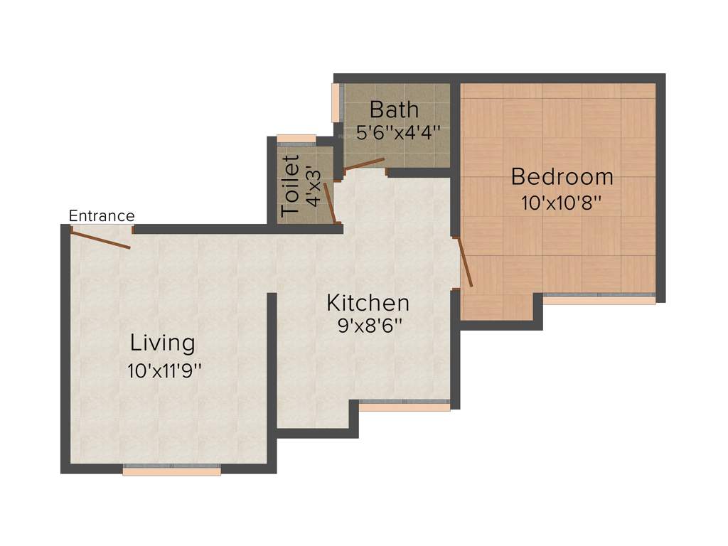 Meghaswana Bhakti Mystique (1BHK+2T (482 sq ft) 482 sq ft)