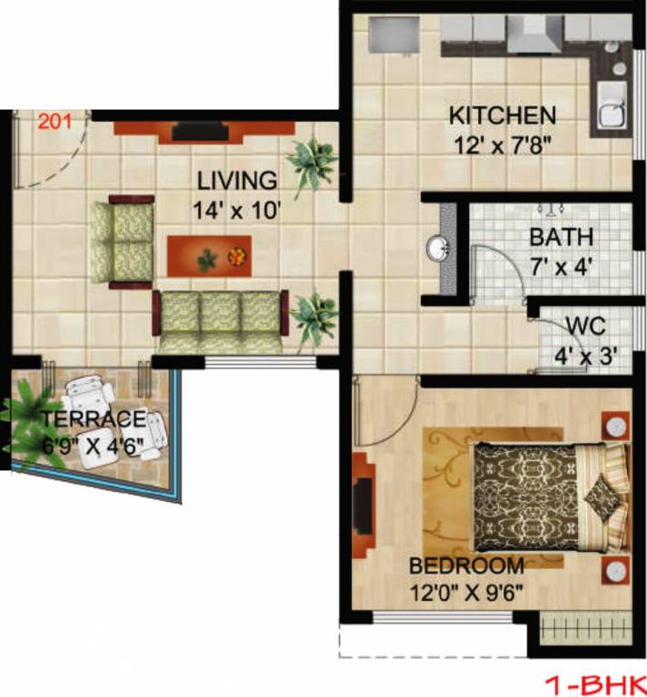 Meghaswana Bhakti Mystique (1BHK+2T (616 sq ft) 616 sq ft) Meghaswana Bhakti Mystique (1BHK+2T (616 sq ft) 616 sq ft)