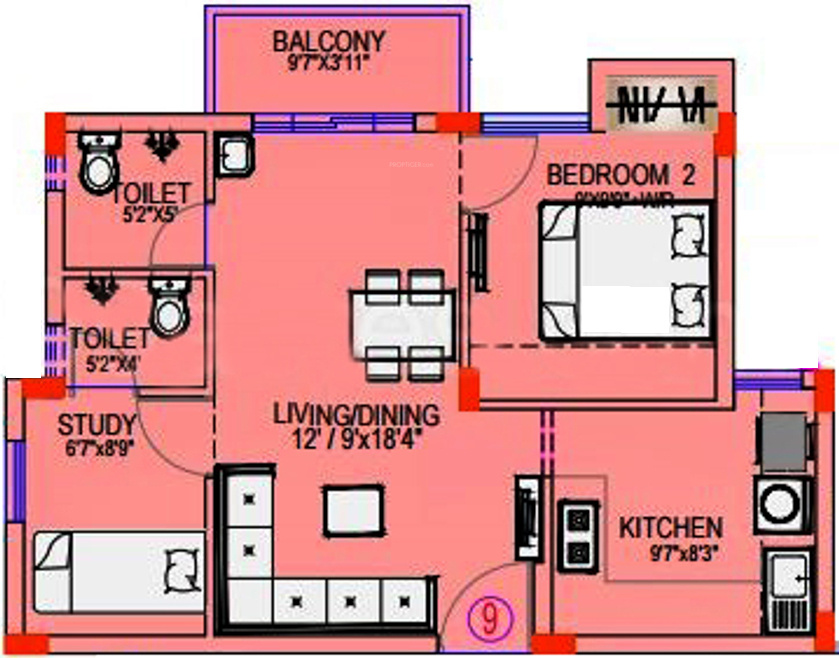 Urban Tree Superb (1BHK+2T (710 sq ft) Study Room 710 sq ft) Urban Tree Superb (1BHK+2T (710 sq ft) Study Room 710 sq ft)