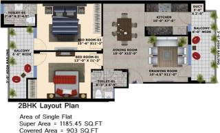 Sandalwood Pride City (2BHK+2T (1,185 sq ft) 1185 sq ft) Sandalwood Pride City (2BHK+2T (1,185 sq ft) 1185 sq ft)