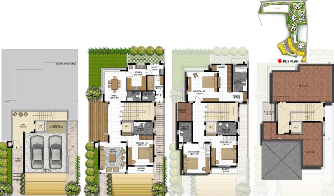 Prestige Hillside Gateway Villas (4BHK+5T (3,932 sq ft) + Servant Room 3932 sq ft)