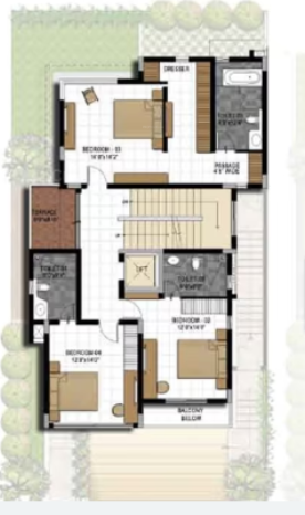  hillside gateway villas Floor Plan Second Floor Plan