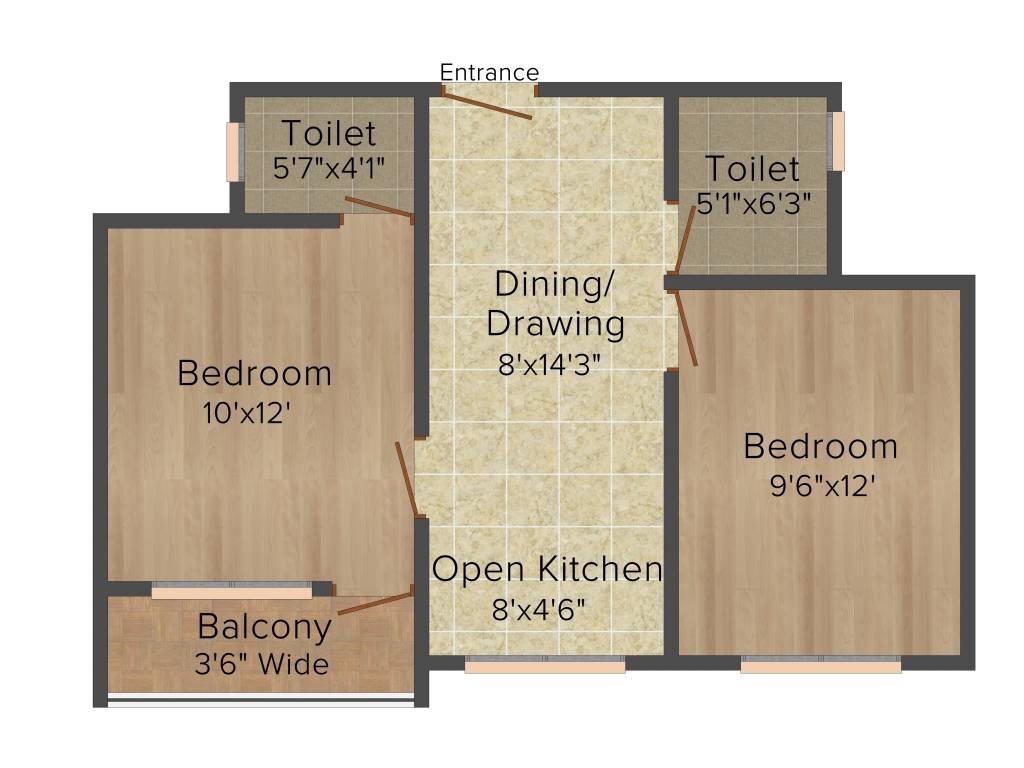 Balaji Avaya (2BHK+2T (720 sq ft) 720 sq ft)