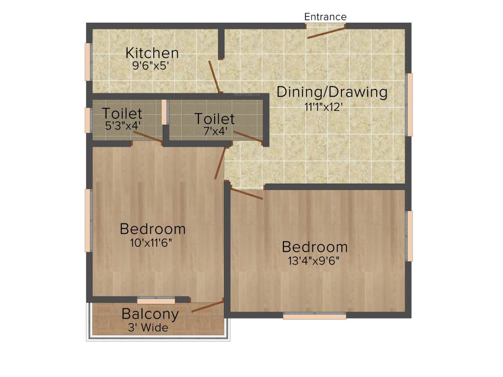 Balaji Avaya (2BHK+2T (800 sq ft) 800 sq ft)