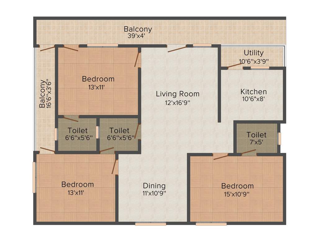 Sree Sai Shreya Constructions Bhanu Jahnavi (3BHK+3T (1,701 sq ft) 1701 sq ft)