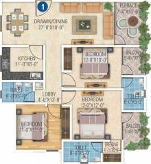 Shivank Terrazagreens (3BHK+3T (1,687 sq ft) 1687 sq ft) Shivank Terrazagreens (3BHK+3T (1,687 sq ft) 1687 sq ft)