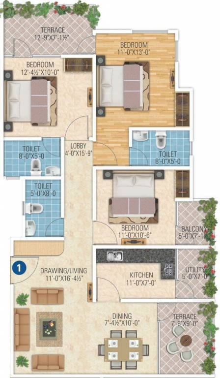 Shivank Terrazagreens (3BHK+3T (1,747 sq ft) 1747 sq ft) Shivank Terrazagreens (3BHK+3T (1,747 sq ft) 1747 sq ft)
