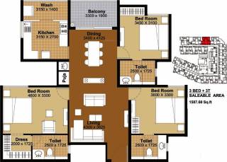 Tulive Viha (3BHK+3T (1,587 sq ft) Pooja Room 1587 sq ft) Tulive Viha (3BHK+3T (1,587 sq ft) Pooja Room 1587 sq ft)