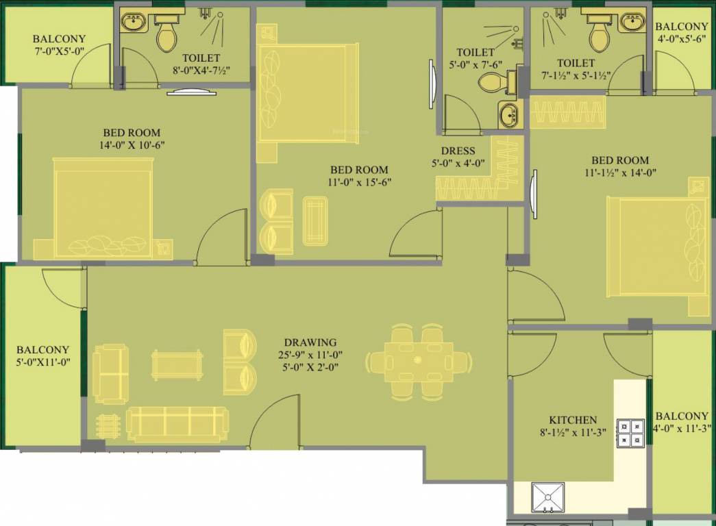 Living Aadya (3BHK+3T (1,790 sq ft) 1790 sq ft) Living Aadya (3BHK+3T (1,790 sq ft) 1790 sq ft)