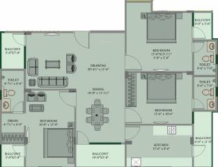 Living Aadya (3BHK+3T (1,685 sq ft) 1685 sq ft) Living Aadya (3BHK+3T (1,685 sq ft) 1685 sq ft)