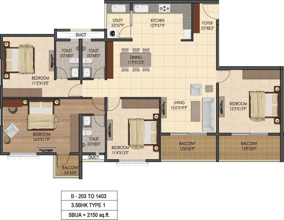 Sumadhura Silver Ripples (4BHK+3T (2,150 sq ft) 2150 sq ft)