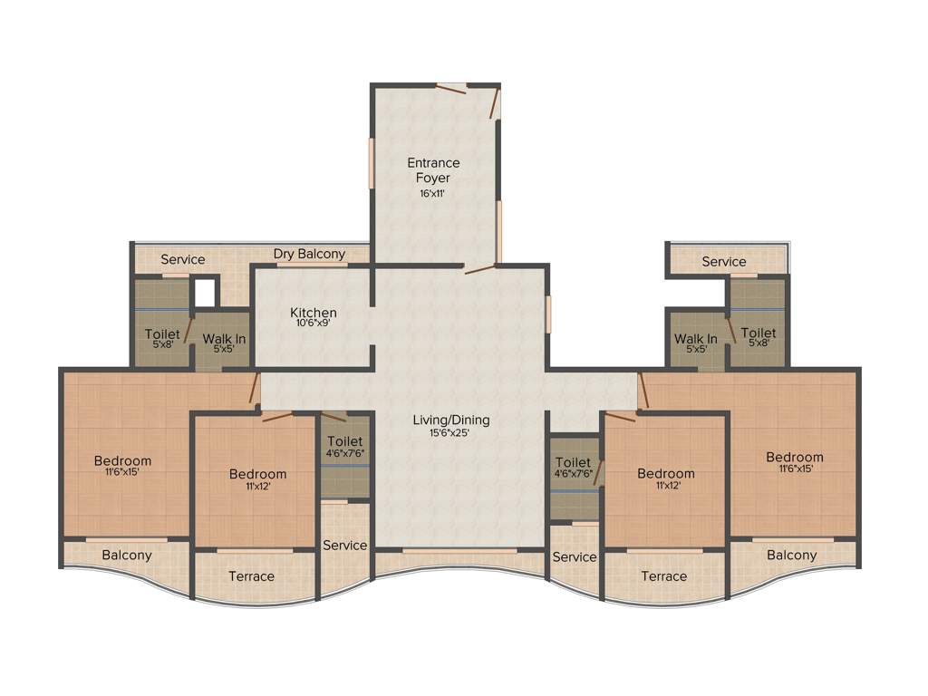 Paradise Sai Mannat (4BHK+4T (3,205 sq ft) 3205 sq ft)