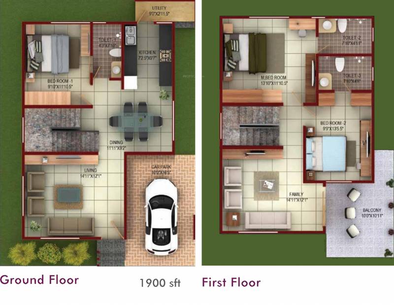 Concorde Napa Valley (3BHK+3T (1,900 sq ft) 1900 sq ft)