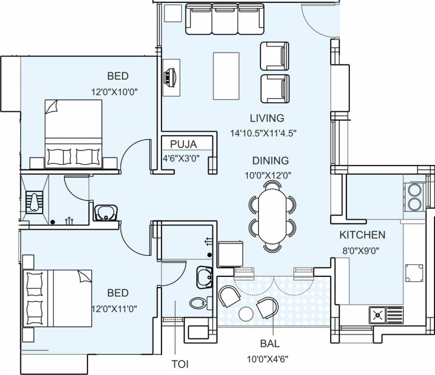 Terraspace Thasami Sumeru (2BHK+2T (1,176 sq ft) 1176 sq ft) Terraspace Thasami Sumeru (2BHK+2T (1,176 sq ft) 1176 sq ft)