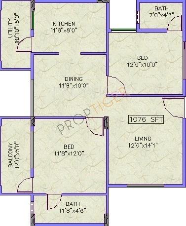 Vintage Elite Apartment B (2BHK+2T (1,076 sq ft) 1076 sq ft) Vintage Elite Apartment B (2BHK+2T (1,076 sq ft) 1076 sq ft)