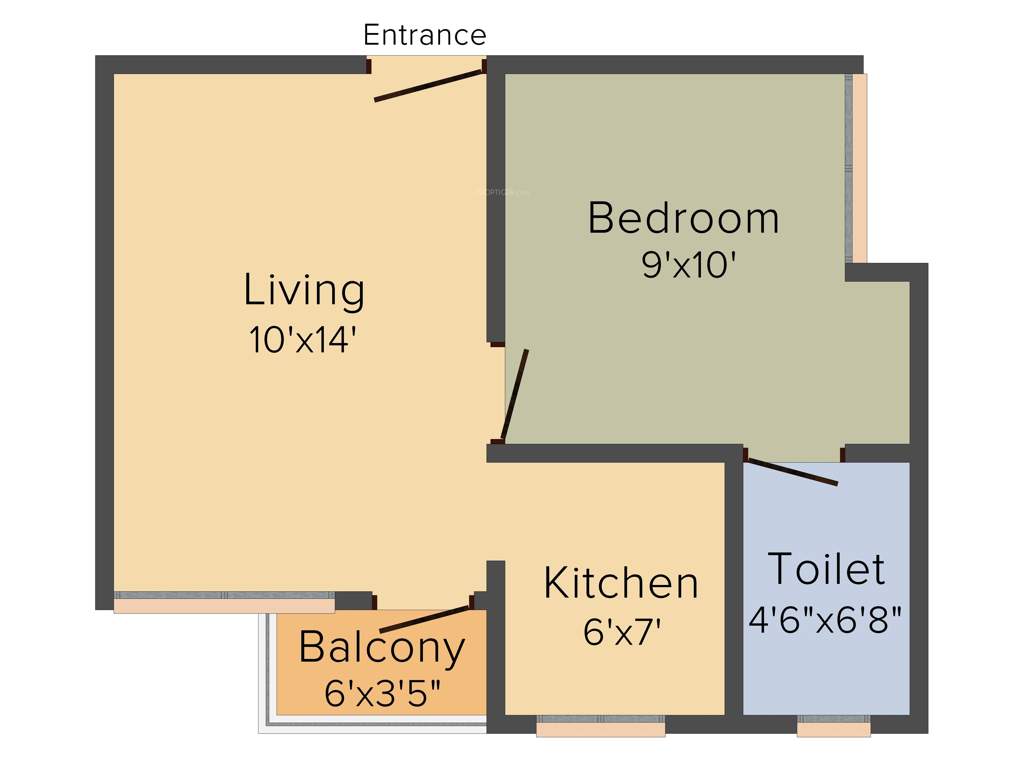 Artha Midas at Neo Smart City (1BHK+1T (589 sq ft) 589 sq ft)