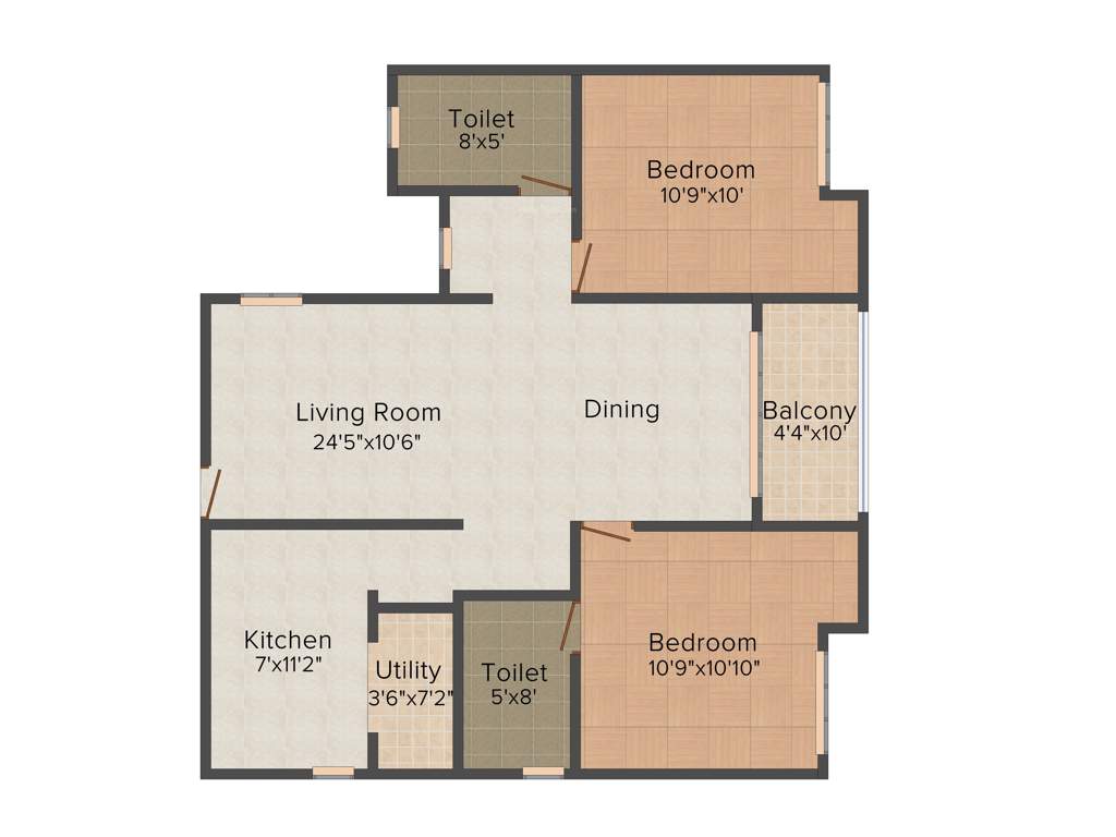 KG Good Fortune (2BHK+2T (1,010 sq ft)   Pooja Room 1010 sq ft)